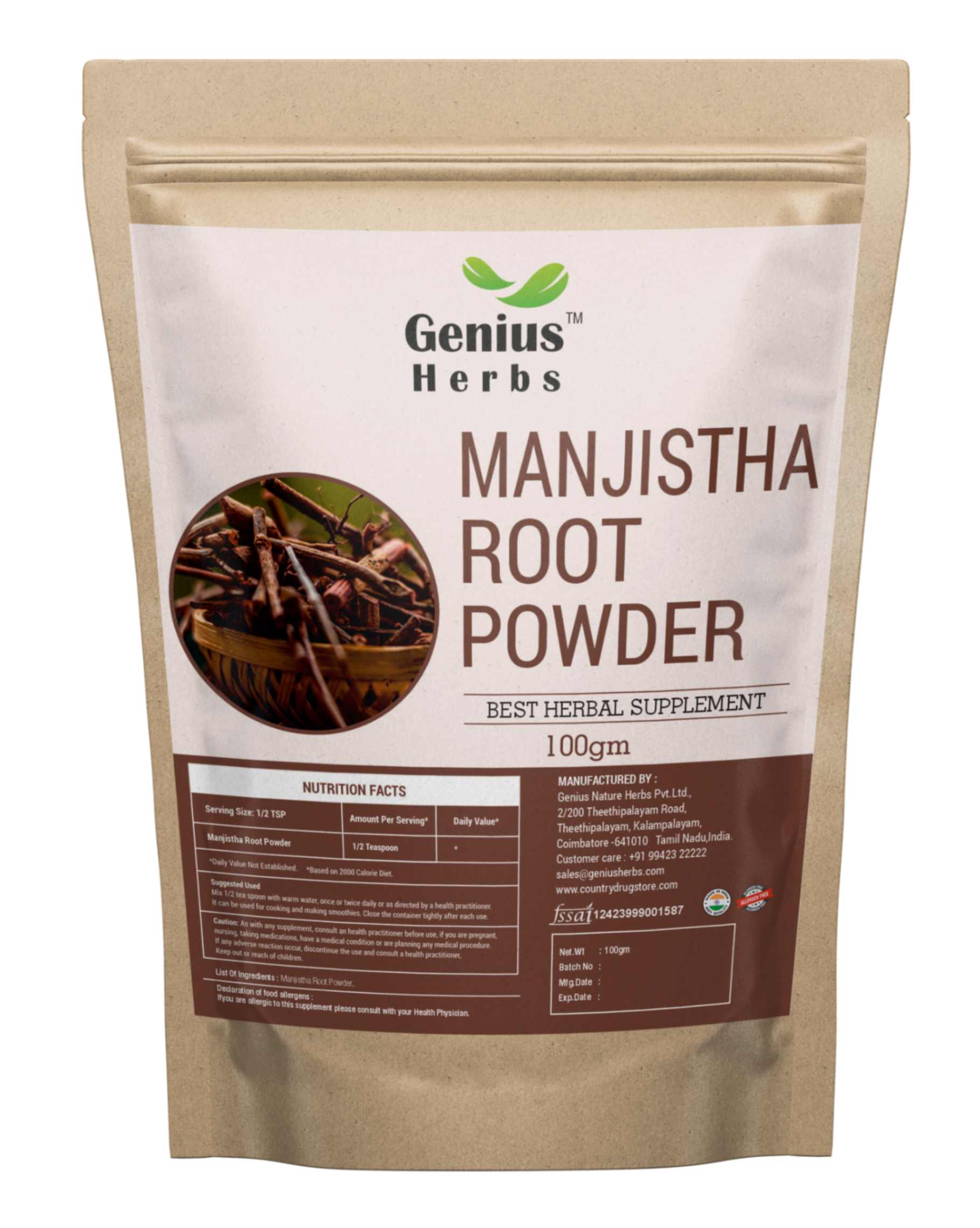 Manjistha Root Powder Wholesale Manufacturer & Supplier in India